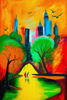 Central park painting