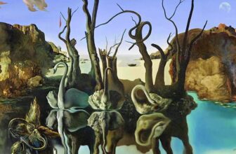 What is the meaning behind Swans Reflecting Elephants