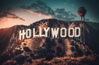 hollywood sign painting