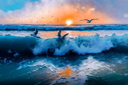 Waikiki sunset painting