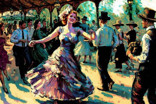 Dance At The Moulin De La Galette digital Painting