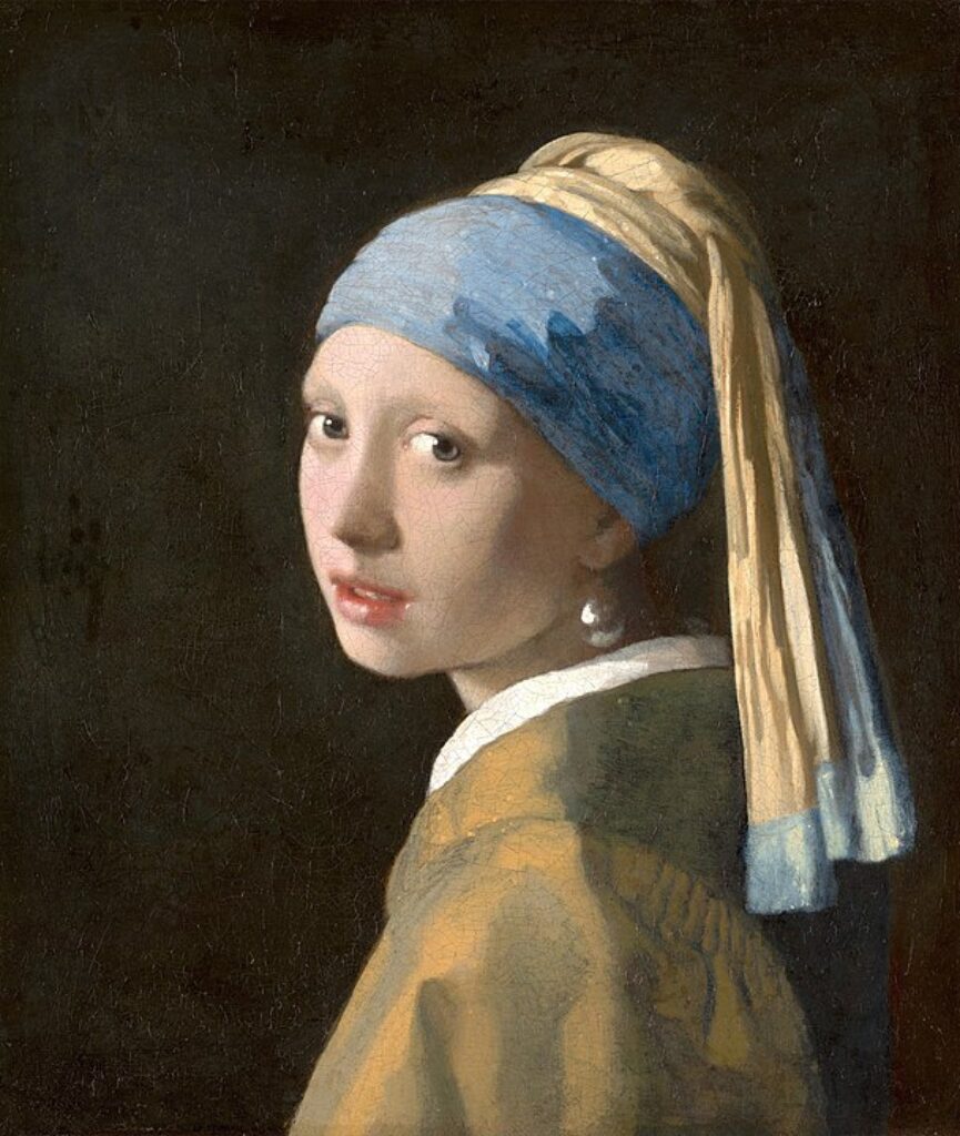 Girl with a Pearl Earring Baroque Painting of Woman