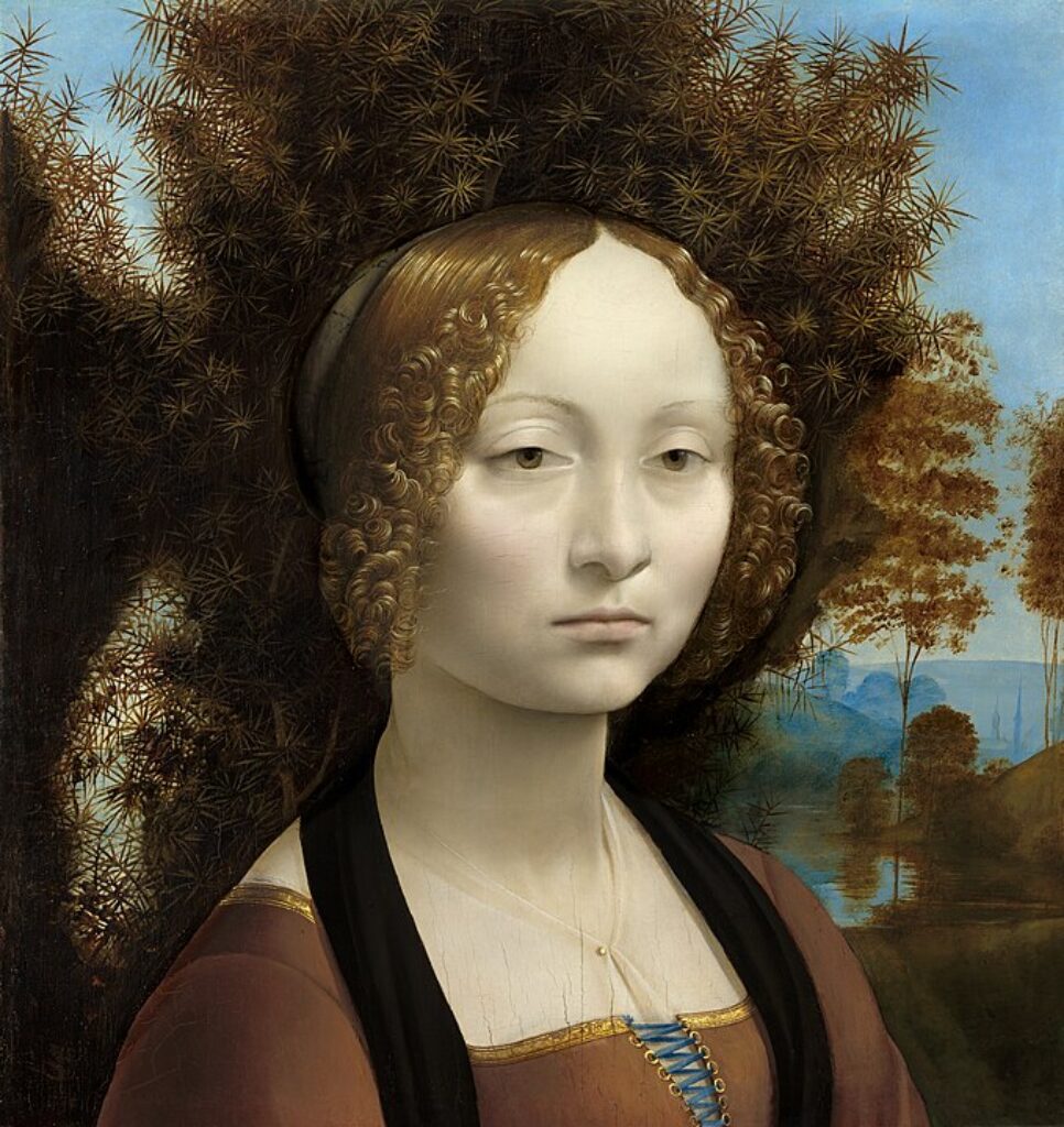 Portrait of Ginevra Benci Renaissance Painting of Woman