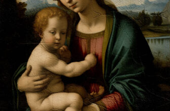 Mother and child renaissance art painting
