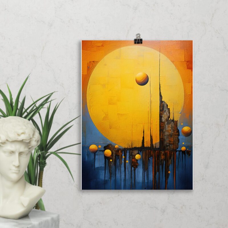 Surreal Abstract Art No. 11 : Moon Dream , Large Digital Wall Art Fine Art Prints