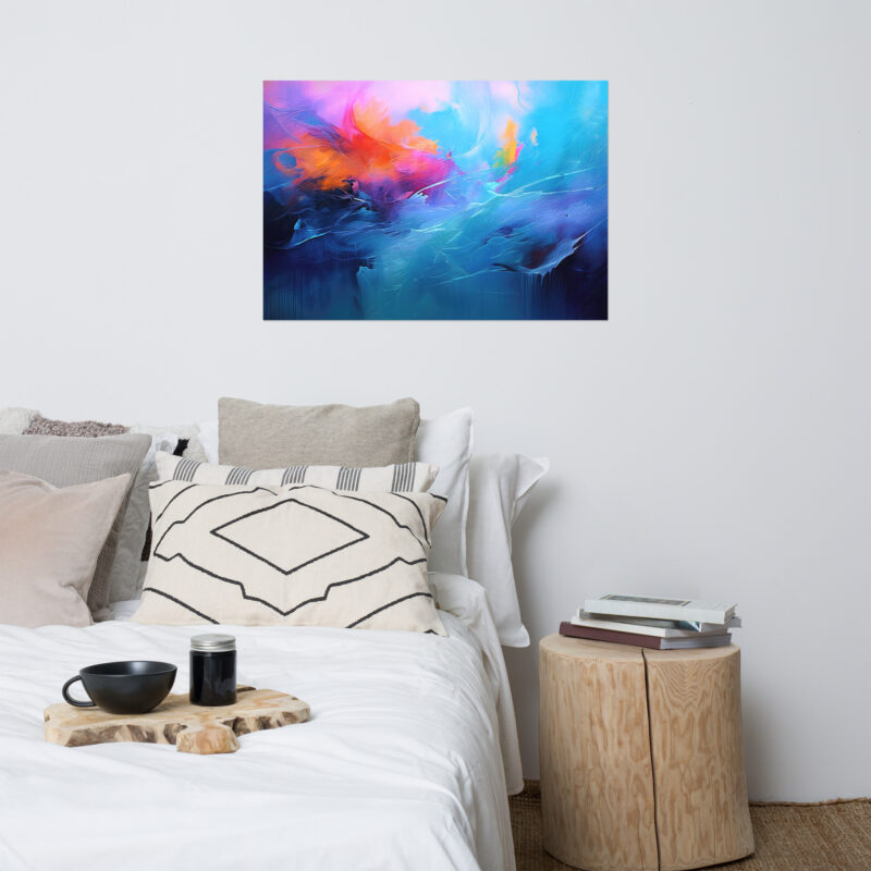 Colorful Abstract Art No. 8 : Hot And Cold , Large Digital Wall Art Fine Art Prints