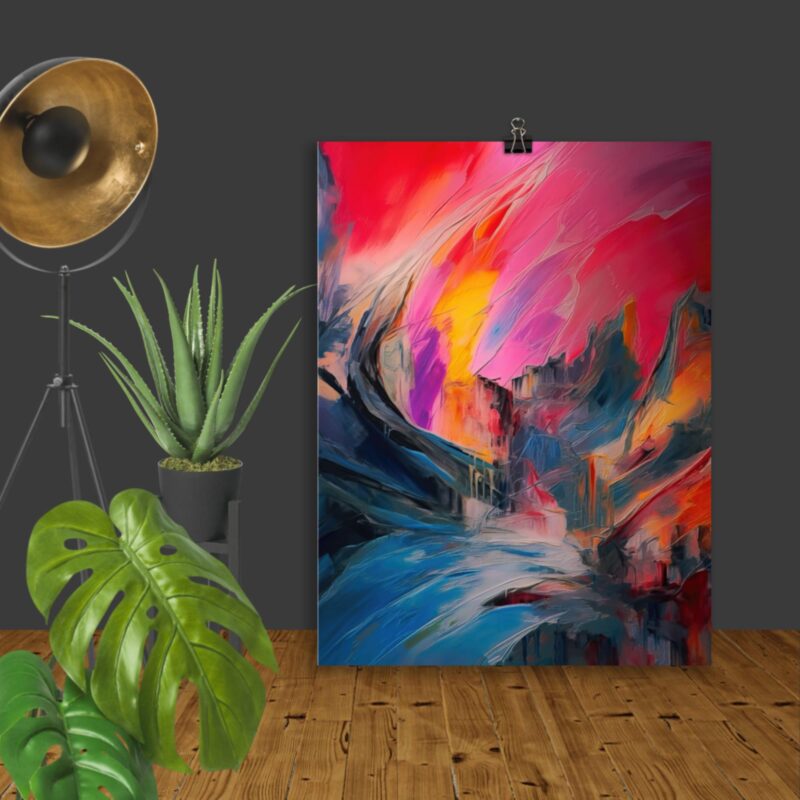 Colorful Abstract Art No. 17 : Heat Wave , Large Digital Wall Art Fine Art Prints