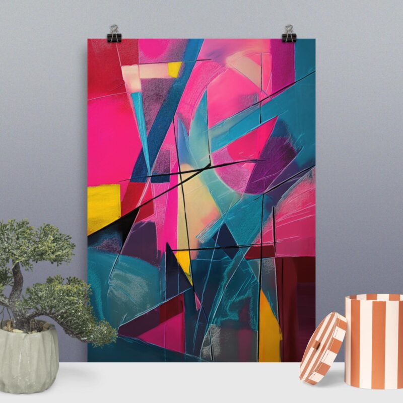 Geometric Abstract Art No. 3 : Remorse , Large Digital Wall Art Fine Art Prints