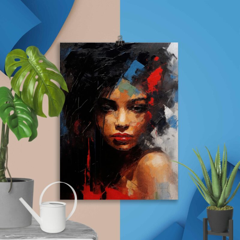 Abstract Self Portrait No. 5 : Socialite Lady , Large Digital Wall Art Fine Art Prints