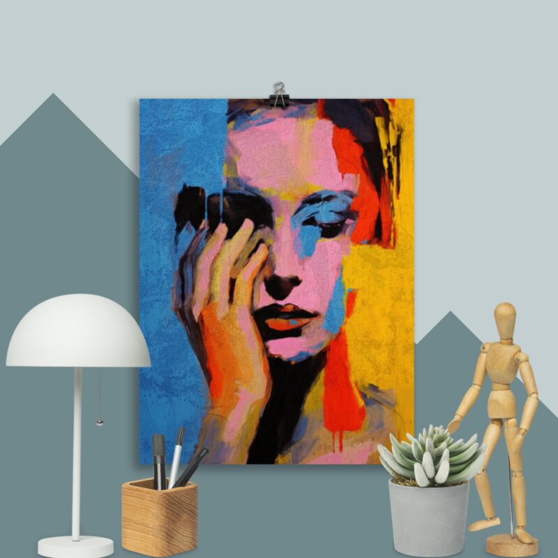 Abstract Self Portrait No. 6 : Boredom , Large Digital Wall Art Fine Art Prints
