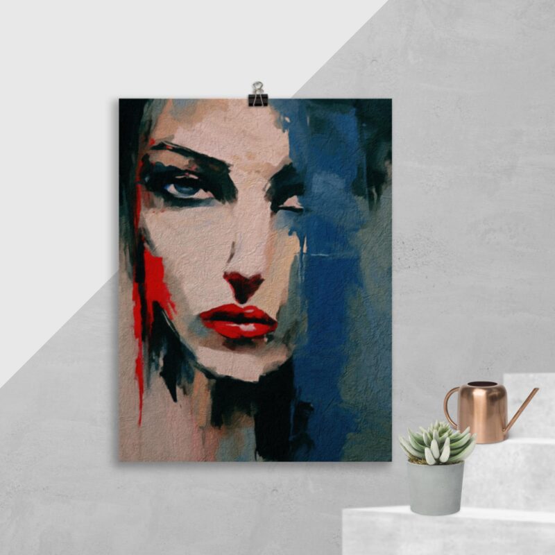 Abstract Self Portrait No. 7 : Portrait Of A Lady , Large Digital Wall Art Fine Art Prints