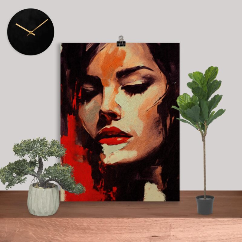 Abstract Self Portrait No. 8 : Deep Breath , Large Digital Wall Art Fine Art Prints