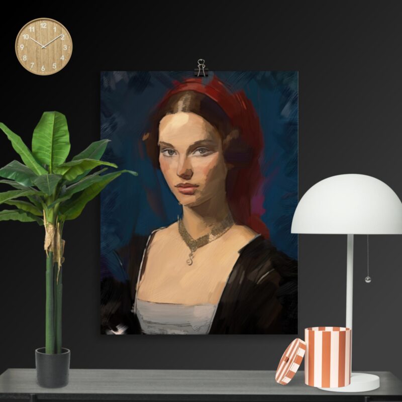 Classic Art Prints No. 3 : Portrait Of Fortune Lady , Large Digital Wall Art Fine Art Prints