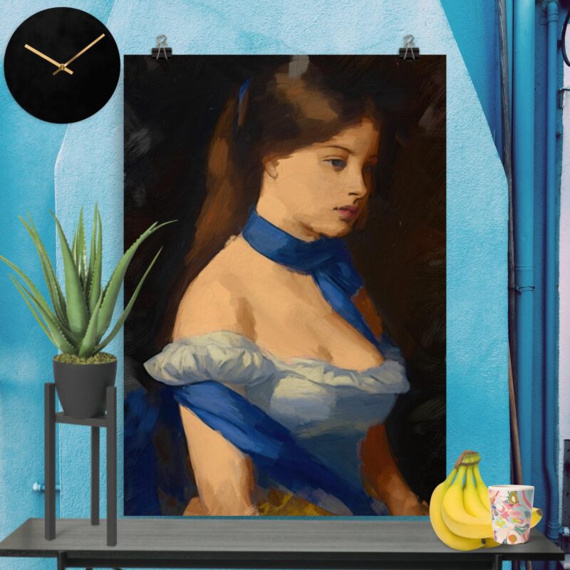 Classical Art Prints No. 4 : Portrait Of A Young Woman , Large Digital Wall Art Fine Art Prints