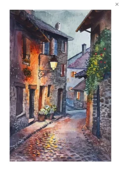 French Village Painting