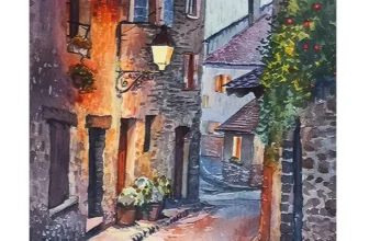 French Village Painting