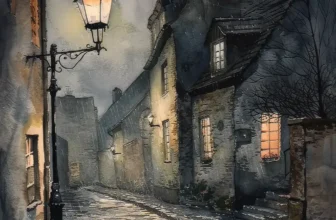 Old Village Alley Painting