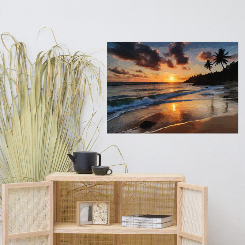 Tropical Sunset Oil Painting