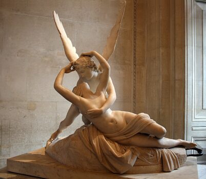 What is the myth of Psyche revived by Cupid's kiss