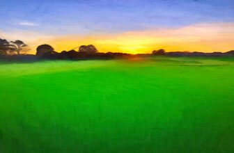 Sunset Over Greenfields Painting