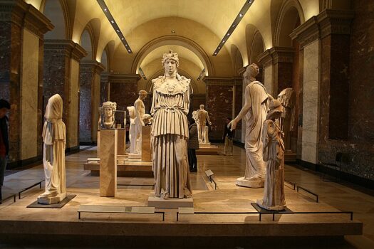 What are the lesser-known sections of the Louvre