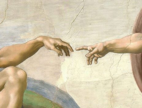 What do the hands mean in The Creation of Adam