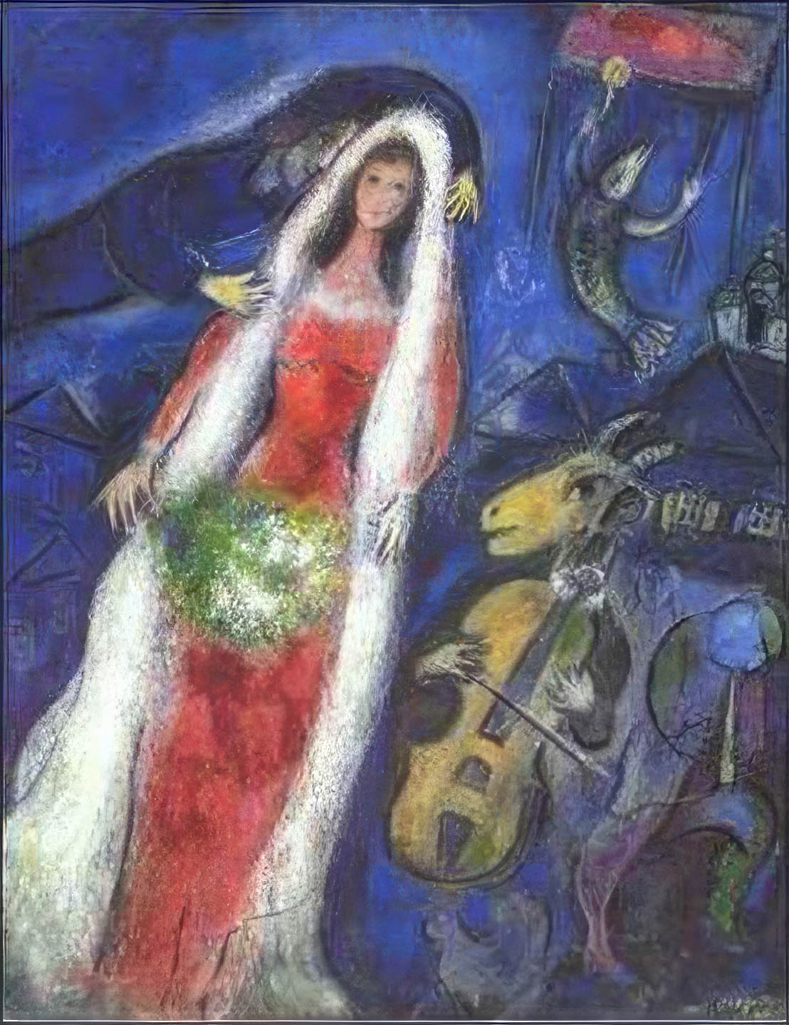 La Mariée Painting by Marc Chagall La Mariée Painting by Marc Chagall