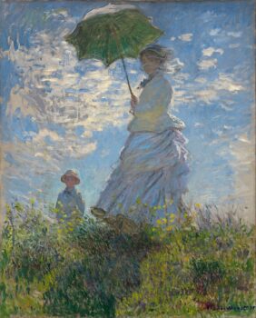Woman with a Parasol Painting Claude Monet