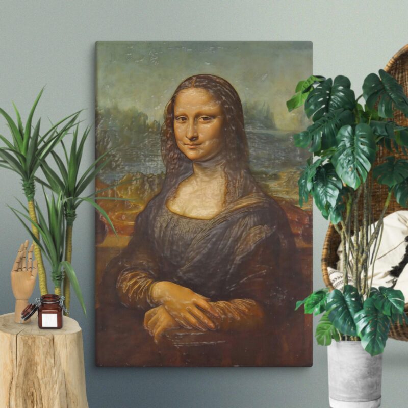 Mona Lisa Art Print on Canvas Painting Reproduction Plastic Warp