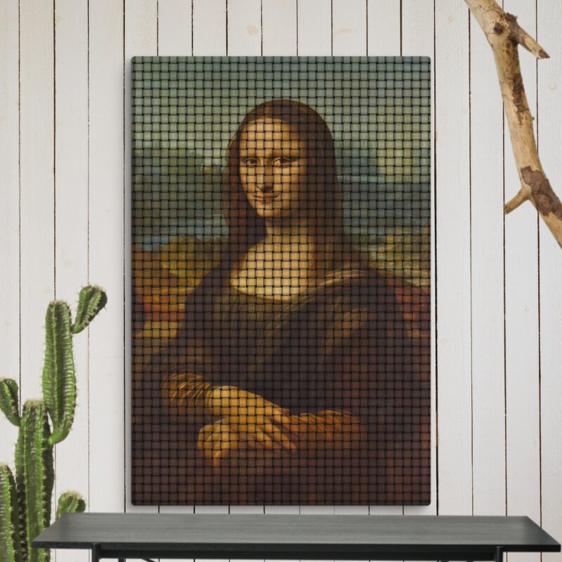 Mona Lisa Painting Art Print on Canvas Weave Reproduction