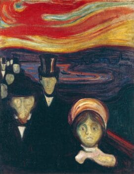 Anxiety painting by Edvard Munch