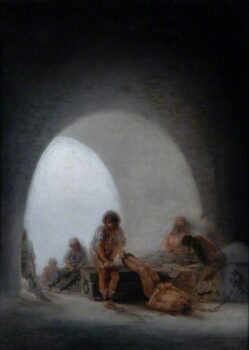 Goya painting prison interior