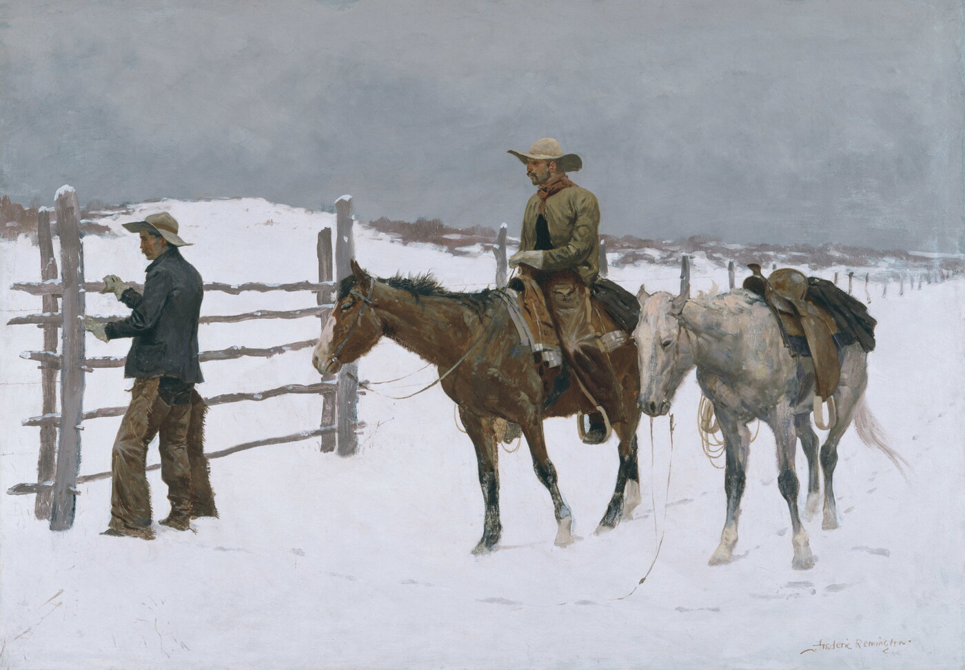 The Fall of the Cowboy Painting by Frederic Remington The Fall of the Cowboy Painting by Frederic Remington