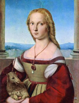 The Young Woman with a Unicorn paintig