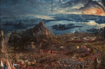 The battle of alexander at issus painting