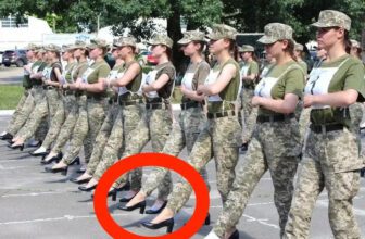 Women soldier wearing sandals