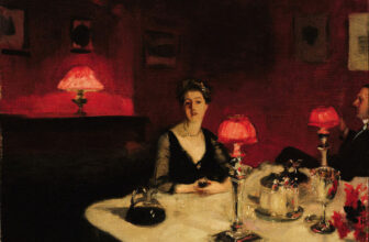 A Dinner Table at Night by John Singer Sargent