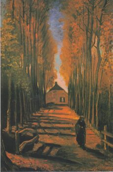 Avenue of Poplars in Autumn Painting