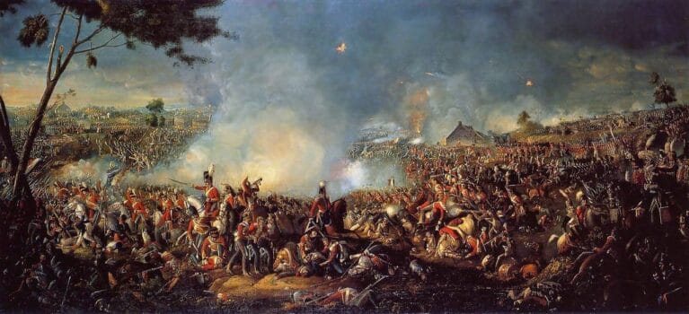Battle of Waterloo Painting