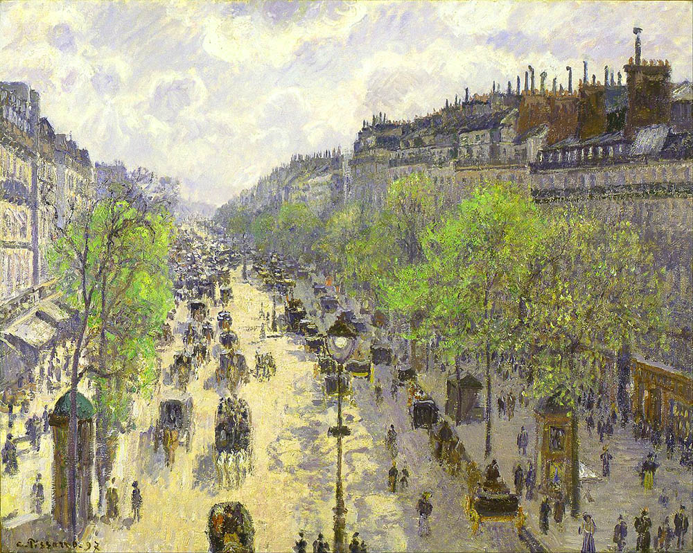 Parisian Day at the Park of Boulevard Montmartre Parisian Day at the Park of Boulevard Montmartre