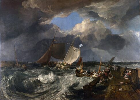 Calais Pier an English Packet arriving painting by Turner