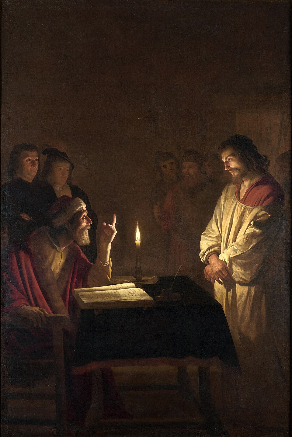 Christ Before the High Priest Painting by Van Honthorst Christ Before the High Priest Painting by Van Honthorst