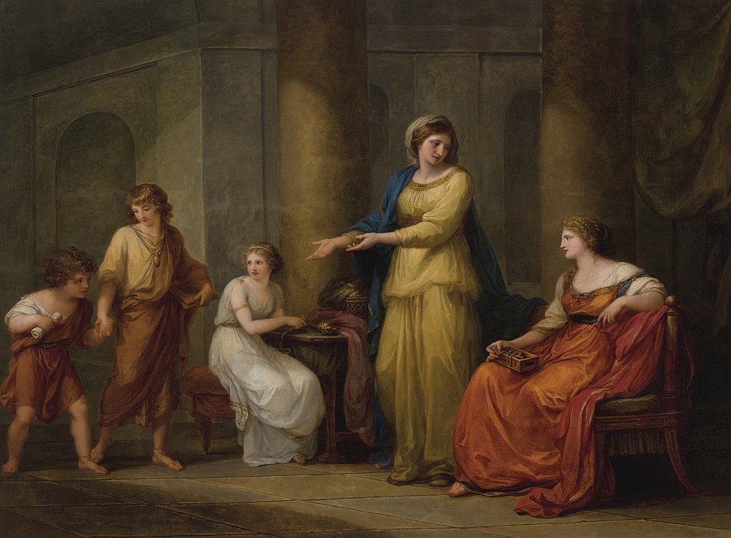 Cornelia, Mother of the Gracchi Painting by Angelica Kauffmann Cornelia, Mother of the Gracchi Painting by Angelica Kauffmann