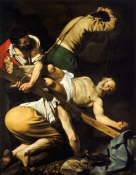Crucifixion of Saint Peter painting by Caravaggio