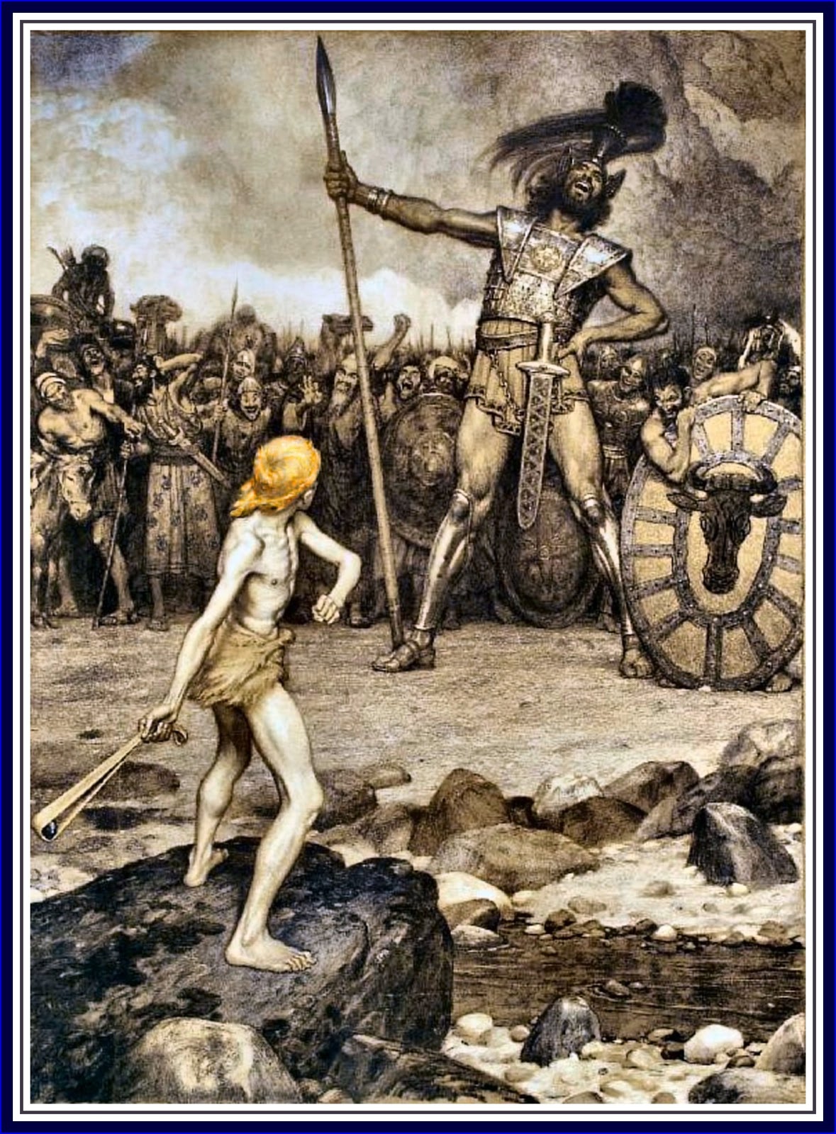 Choose Your Warrior: David and Goliath Painting Choose Your Warrior: David and Goliath Painting
