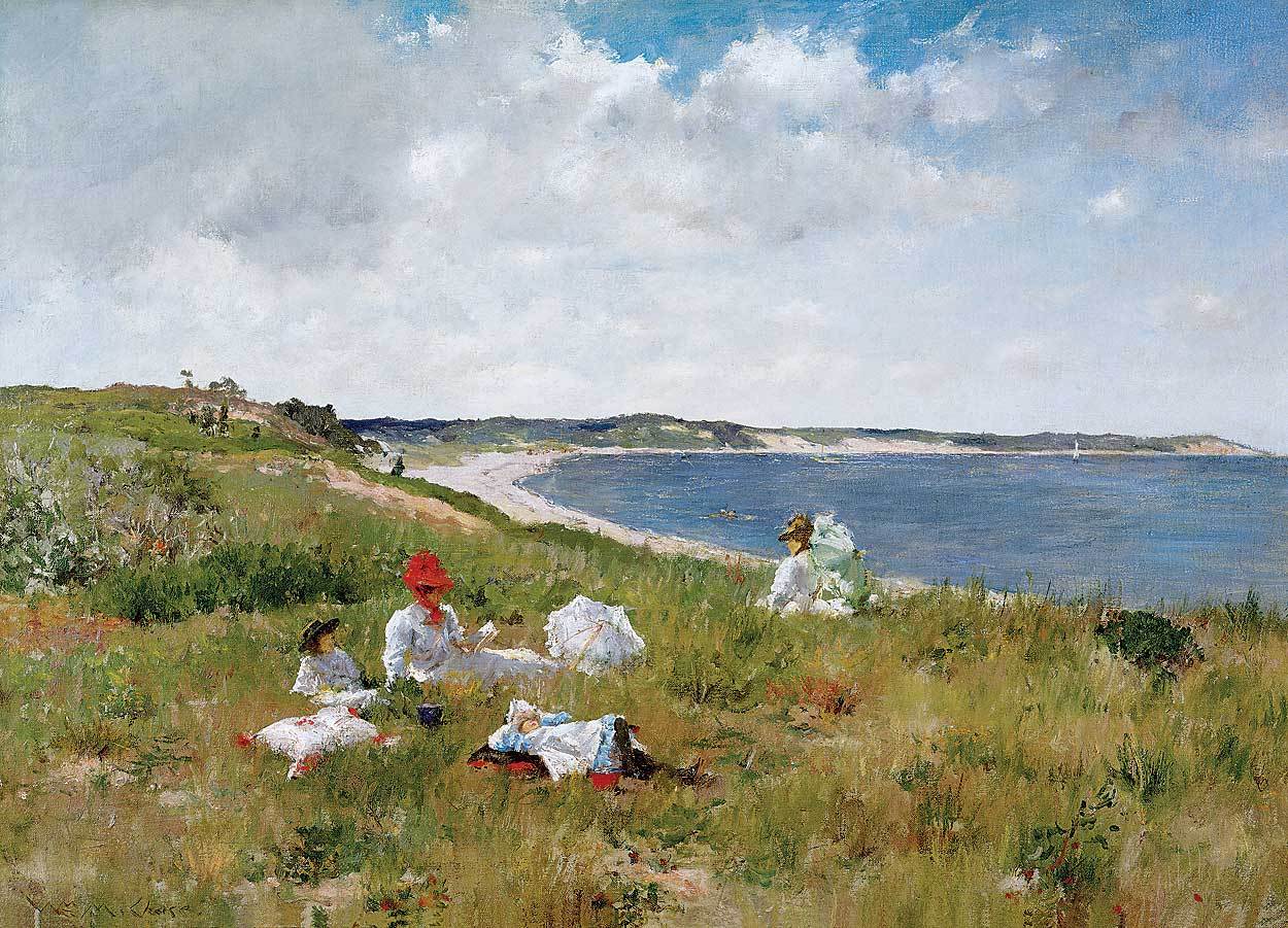 Family Restful Day Beside Long Island Shore: Idle Hours Painting Family Restful Day Beside Long Island Shore: Idle Hours Painting