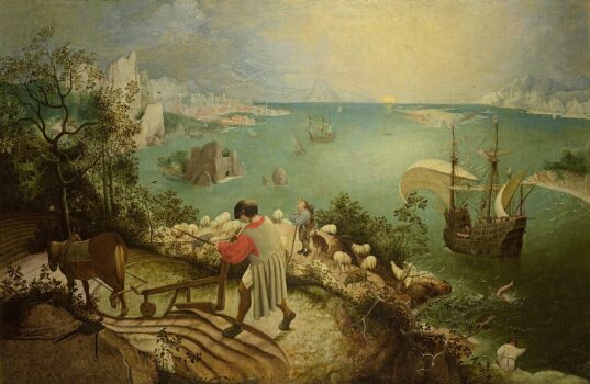 Landscape with the Fall of Icarus Painting