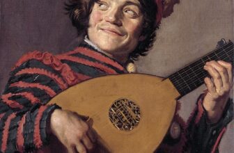 Lute player painting by Frans Hals
