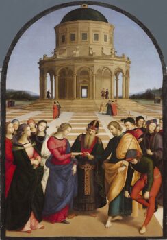 Marriage of the virgin painting raphael