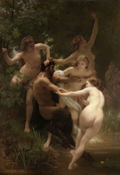 Nymphs and Satyr painting by William Bouguereau
